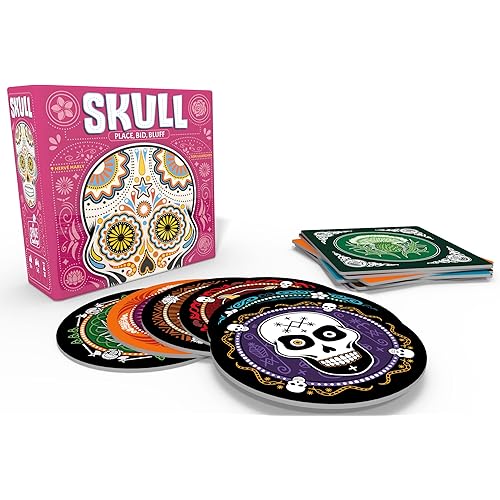 Space Cowboys Skull Party Game - Bluffing and Strategy Game Fun for Game Night, Family Board Game for Kids & Adults, Ages 13+, 3-6 Players, 30 Minute Playtime, Made