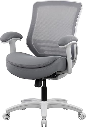 Silla de oficina con cojín doble de 400 libras, reposabrazos suaves, silla de escritorio ergonómica ejecutiva para computadora con soporte lumbar