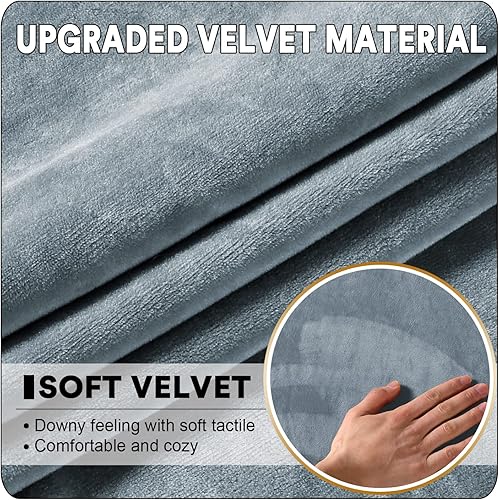 Miniatura 5 de MIFXIN Fundas para sofá modular, 4 piezas, terciopelo elástico, juego de fundas de asiento para sofá, en forma de L, fundas de cojín separadas,