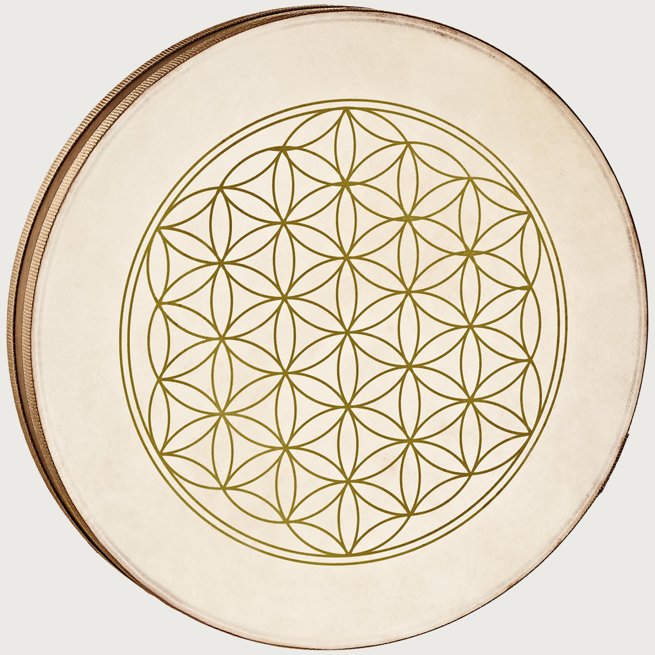 Sonic Energy Ocean Wave Drum – Sea Drum 16 Pollici – Suono delle onde per meditazione, yoga, viaggi sonori, percussioni – Ocean drum con due pelli – Quercia del Siam, marrone (WD16FOL)