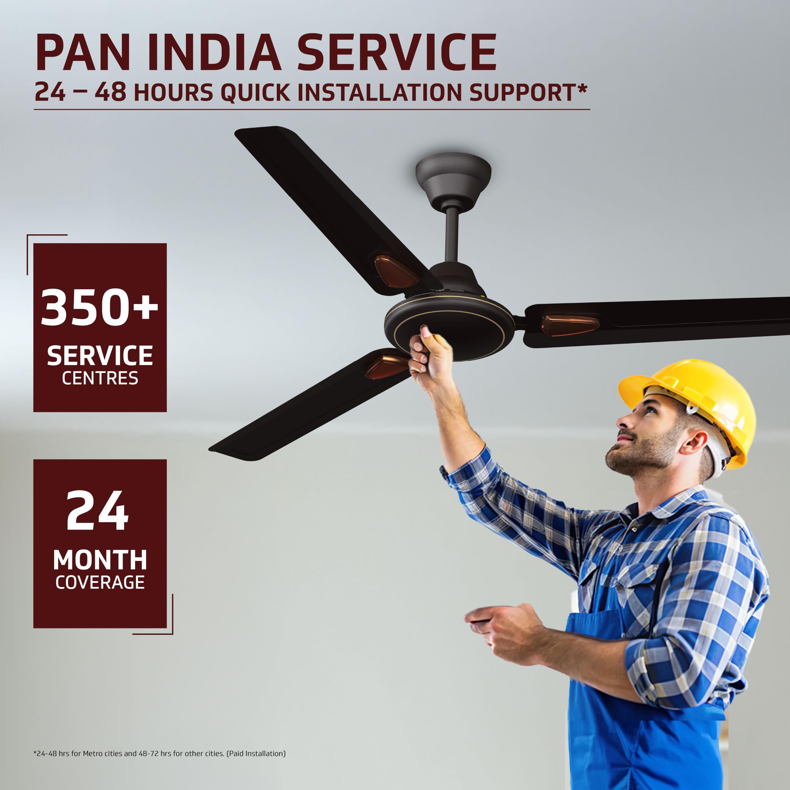 V-Guard Windle Deco Ceiling Fan - Matte Brown -8 V-Guard Windle Deco Ceiling Fan - Matte Brown -8