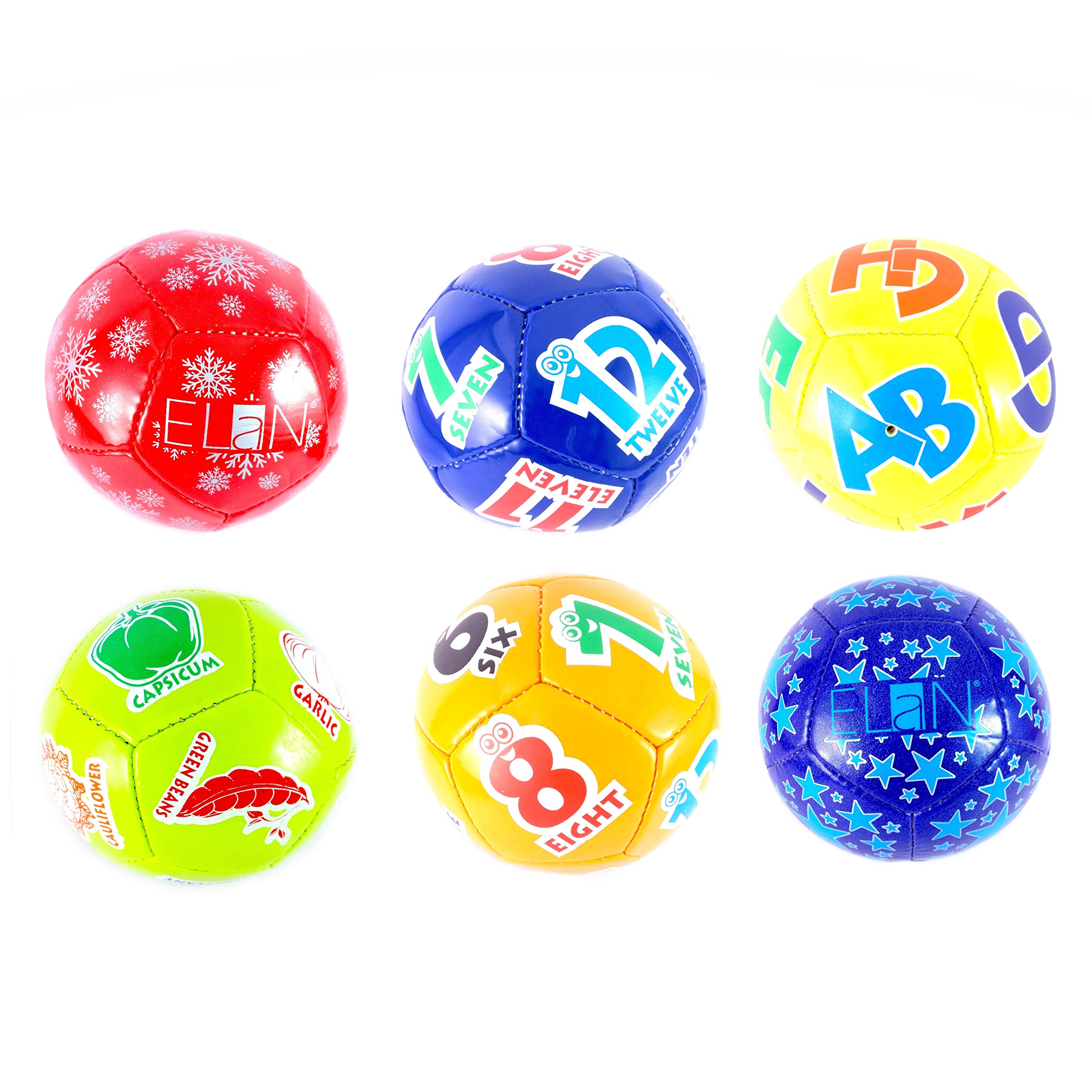 Elan Kids Fun City Football Assorted Colour and Design, Size 3 Appropriate for Age Upto 5-6 Years, Gift, Toy, Boys, Girls