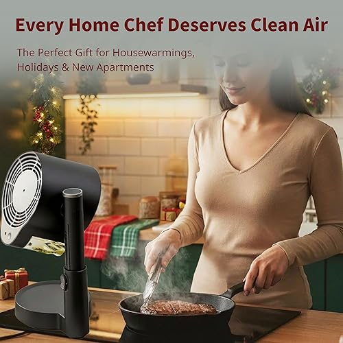 Miniatura 3 de Portable Range Hood - Desktop Kitchen Exhaust Fan Extractor, Ductless Mini Smoke Airhood for Indoor Cooking, RV Camper Cooktop Absorber, Air Vent