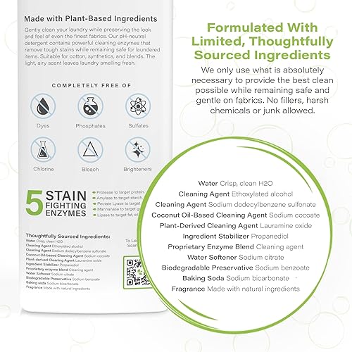 Miniatura 3 de Heritage Park - Detergente multiusos Shore Breeze, ligeramente perfumado, pH neutro, enzimas antimanchas, ultra concentrado (tamaño de prueba de 4