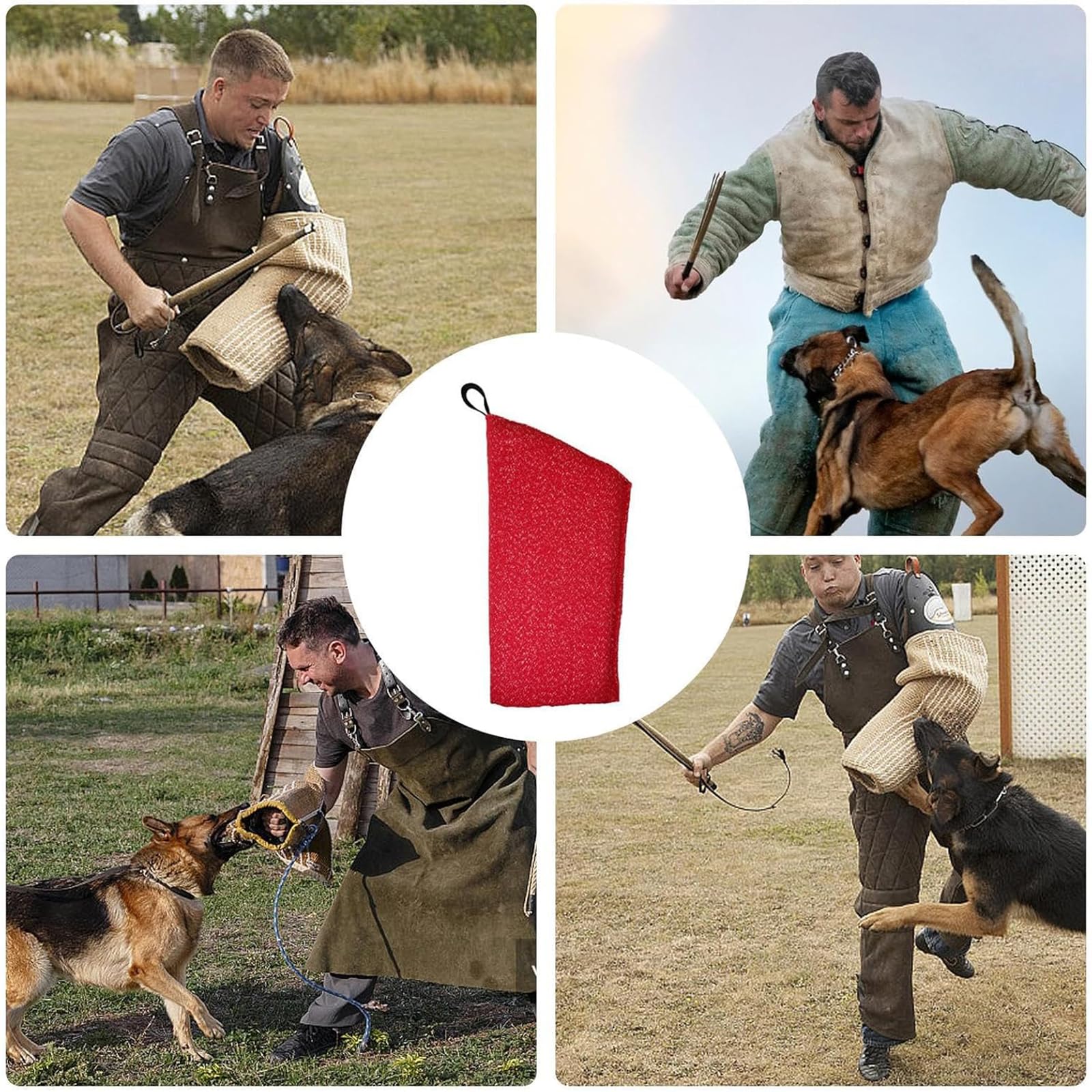 Generico Manguito de mordedura de perro, resistente manga protectora para el brazo para morder cachorros, juguete interactivo para mascotas pequeñas y medianas