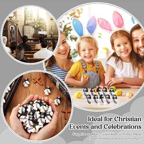 Vista 79 de Sumind 50 figuras de Jesús de diseño original, milagro, mini bolsillo para esconderse y buscar, relleno de huevos de Pascua, regalos de fiesta Azul