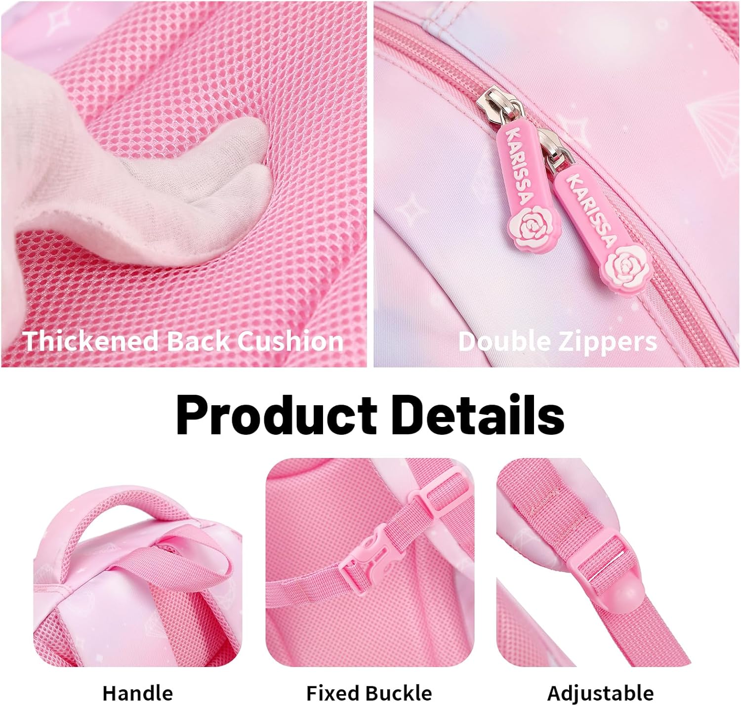 mygreen Kawaii Girls Backpack for School, Cute Teenage Multiple Pockets Backpack, Fashion Bookbag for Primary Elementary High School Purple - Image 6