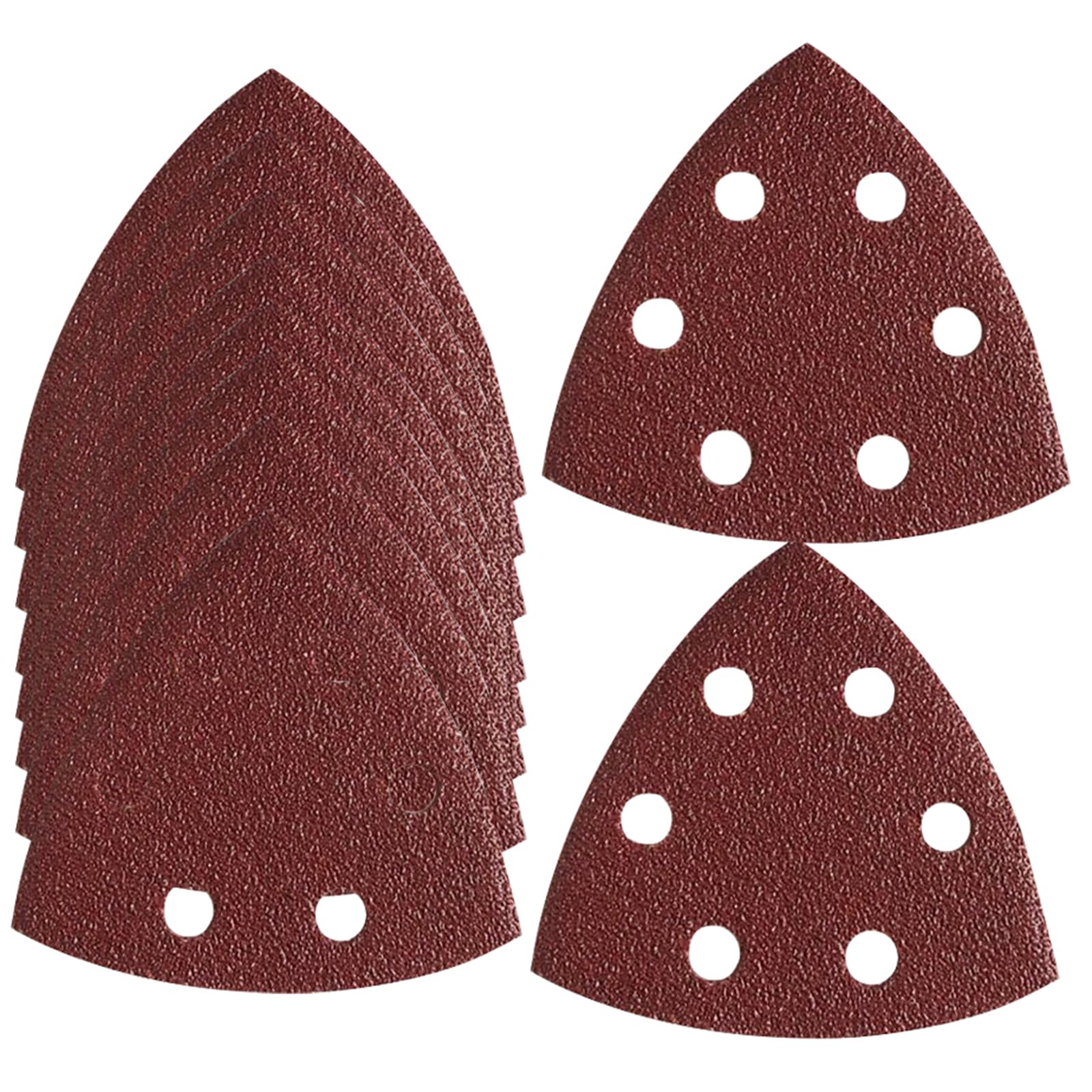 Unifizz Triangle Sanding Sheets 90x90x90mm 10 PCS Detail Sander Pads Durable Dust-Free 6-Holes Sander Sandpaper Hook and Loop Mouse Sanding Pads 60 Grit