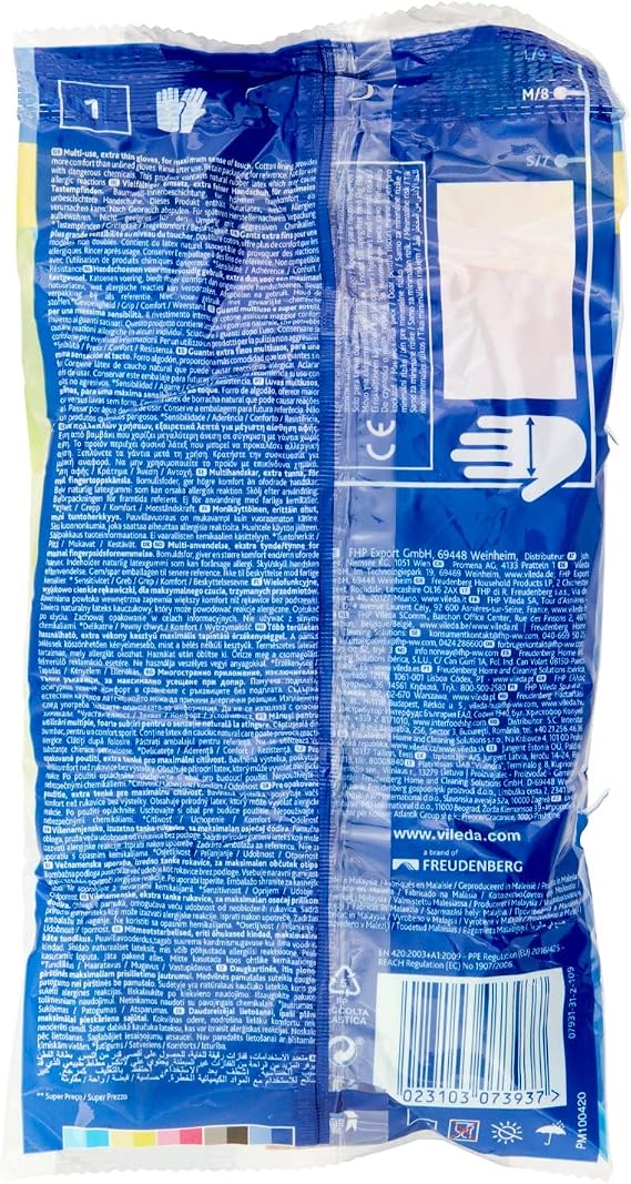 Vileda Extra Sensation Multi-Purpose Gloves, Size M