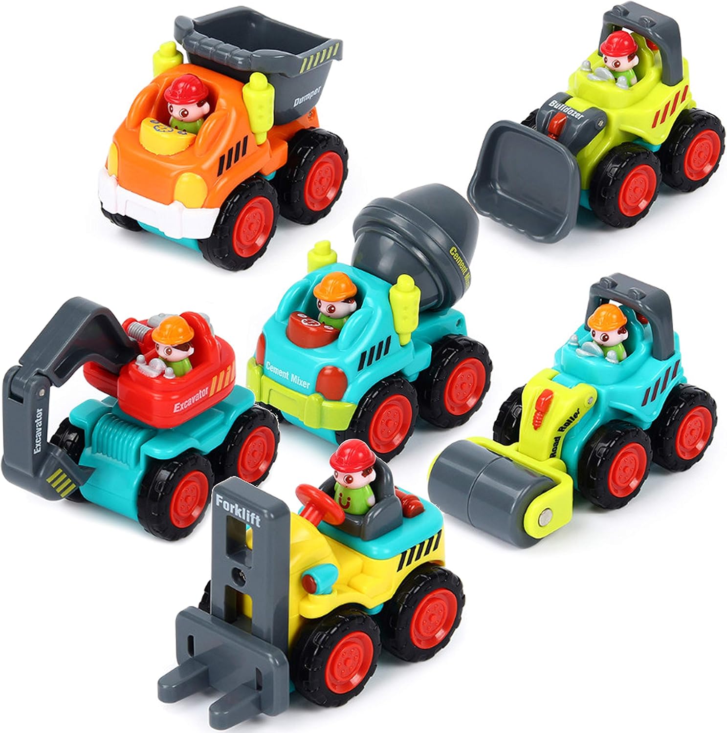 Buy IQ Toys Push & Play Vehicles for Toddlers, Kids, Boys 6 Pack Friction Powered Action City