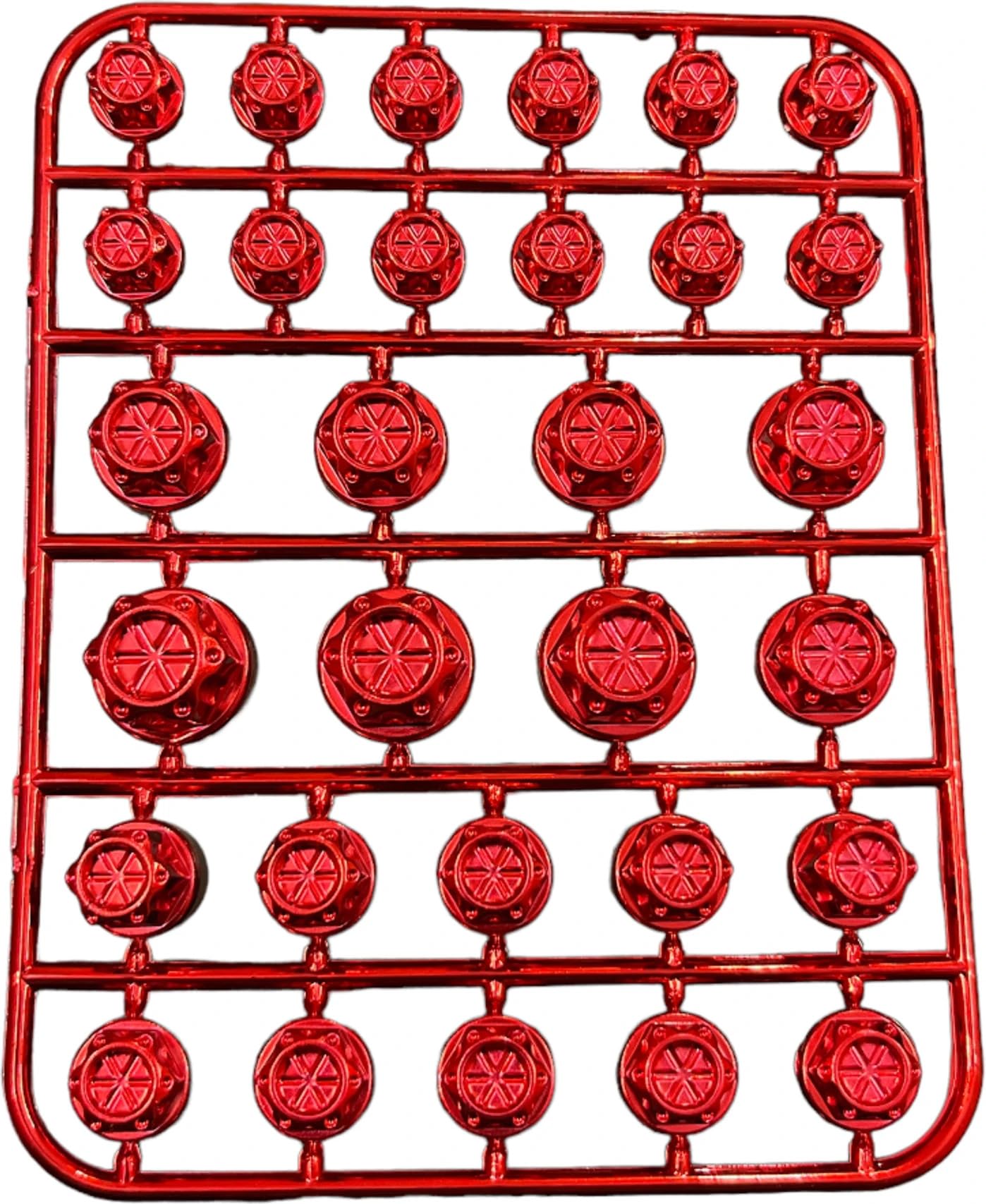 30pcs bike motorcycle screw nut bolt cap cover universal for bike (red)