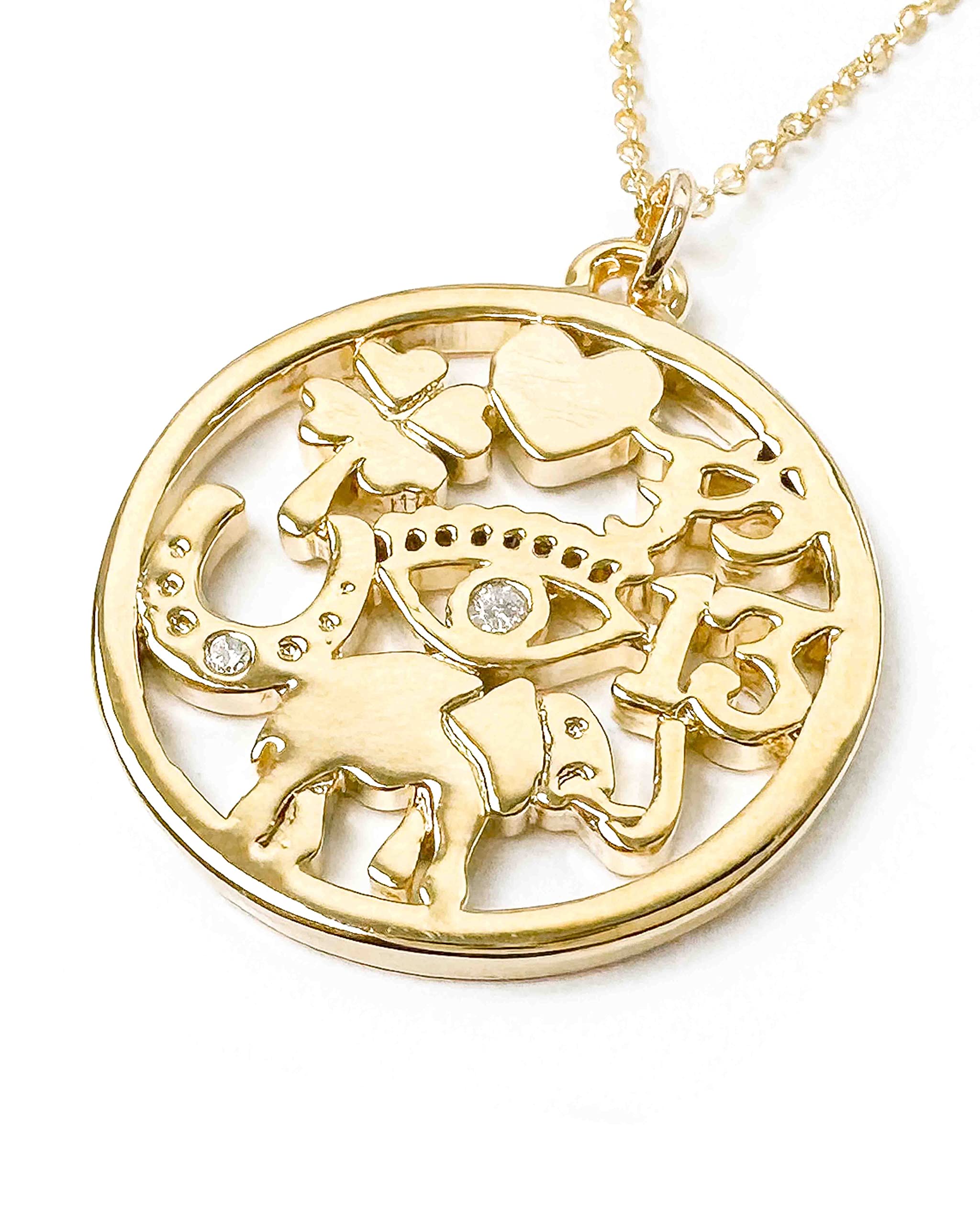 16k Gold Plated Good Luck Charm Necklace On 14k Gold Desertcart