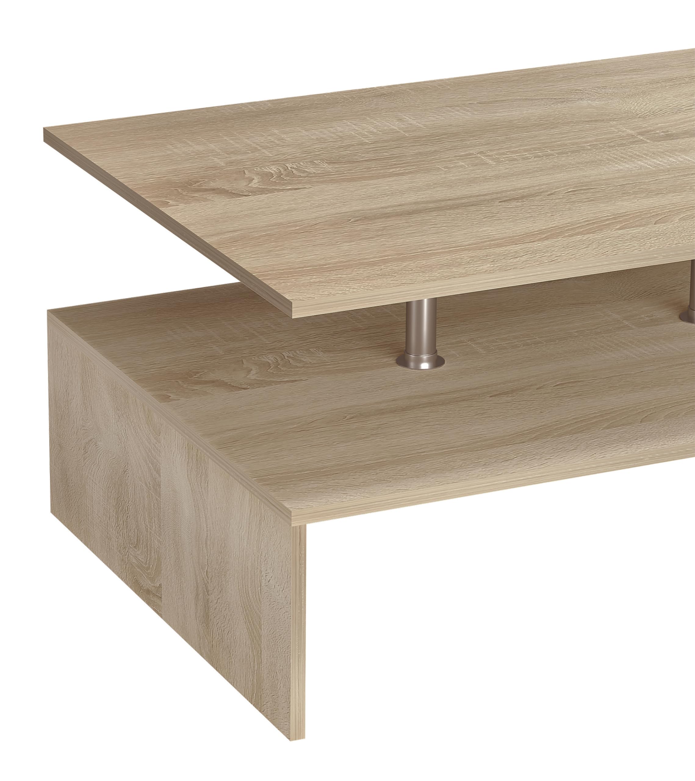 VCM Holz Couchtisch Sofatisch Wohnzimmertisch Beistelltisch Kaffeetisch Maliso L Sonoma-Eiche
