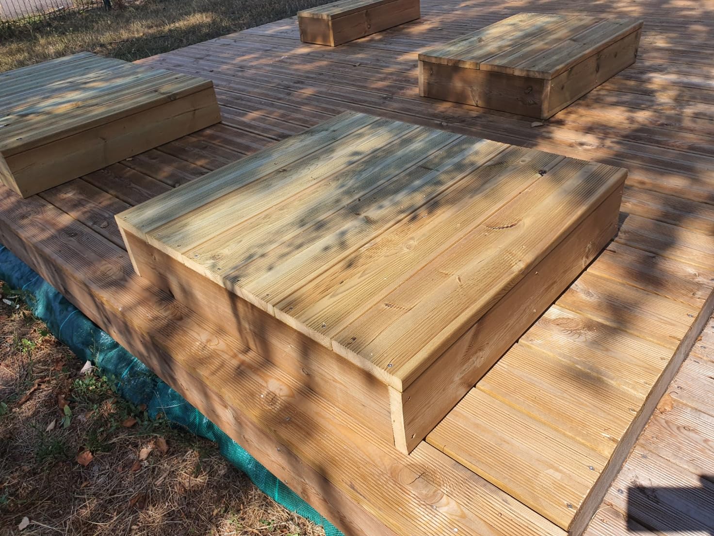 Gradino modulare,Gradino in Legno per accedere ad una Porta o per creare una Scala- Vinuovo - 2 tavole l120 cm H17 cm