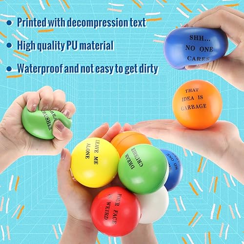 Miniatura 6 de 12 unidades de regalos de agradecimiento a los empleados de 2.5 pulgadas, bolas motivacionales para aliviar el estrés para adultos y niños, regalo