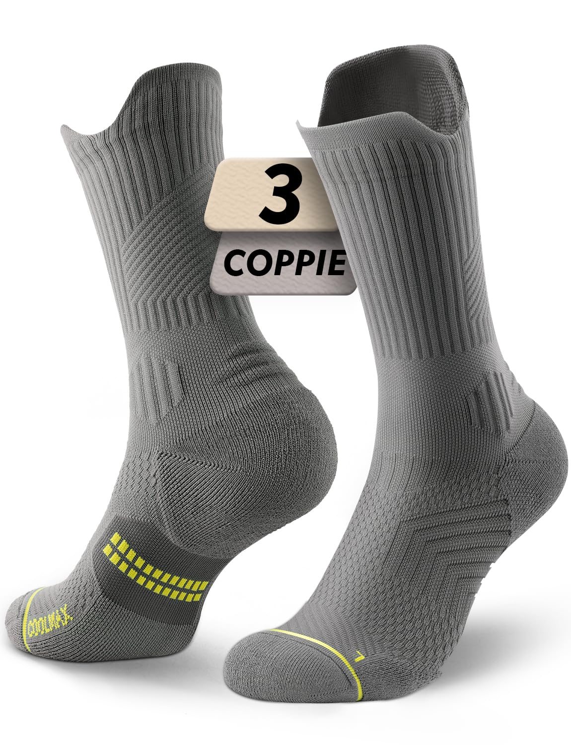 Juclise Bambù Coolmax Compressione Running Calzini Sportivi Trekking Allenamento