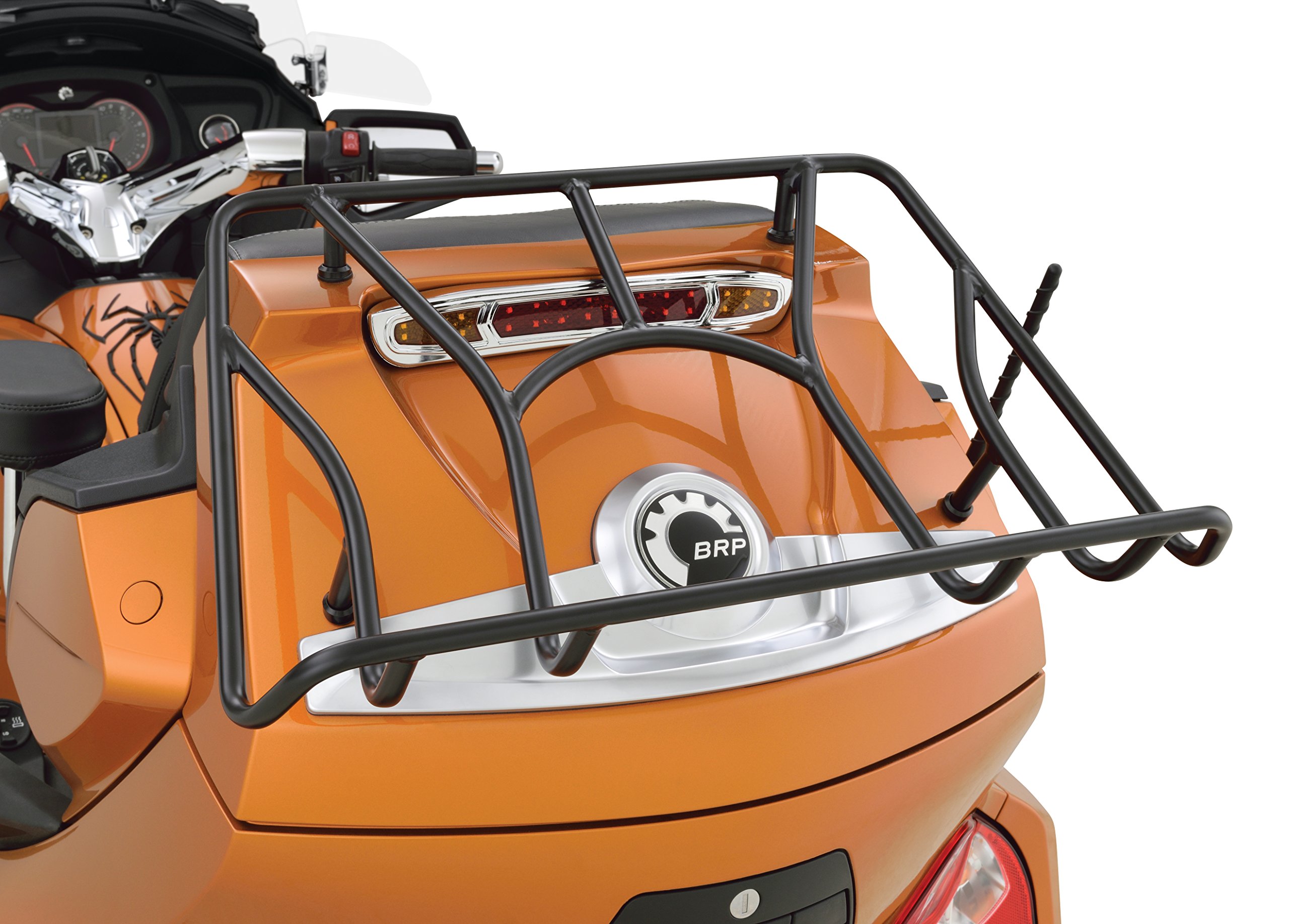 Show Chrome Accessories 41-155BK Satin Black Trunk Rack (Can Am Spyder RT 2010-19)