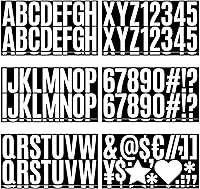 Vista 12 de 24 hojas de 5 cm de letras autoadhesivas en vinilo, letras mayúsculas adhesivas, pegatinas del alfabeto, número 318, letras autoadhesivas, pegatinas