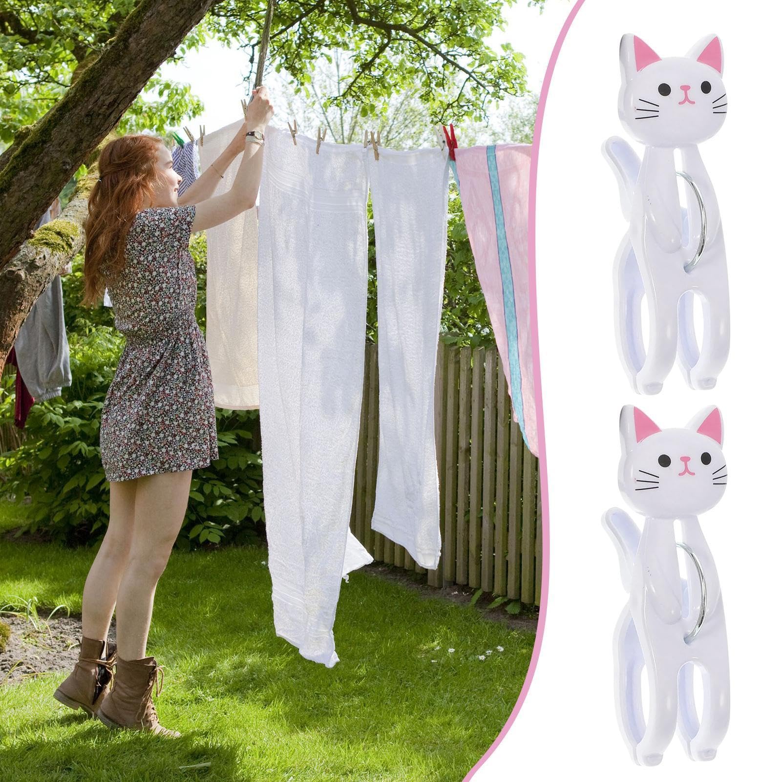 Amazon.co.jp : 洗濯バサミ 猫 洗濯ばさみ【4個セット】 布団ばさみ 猫