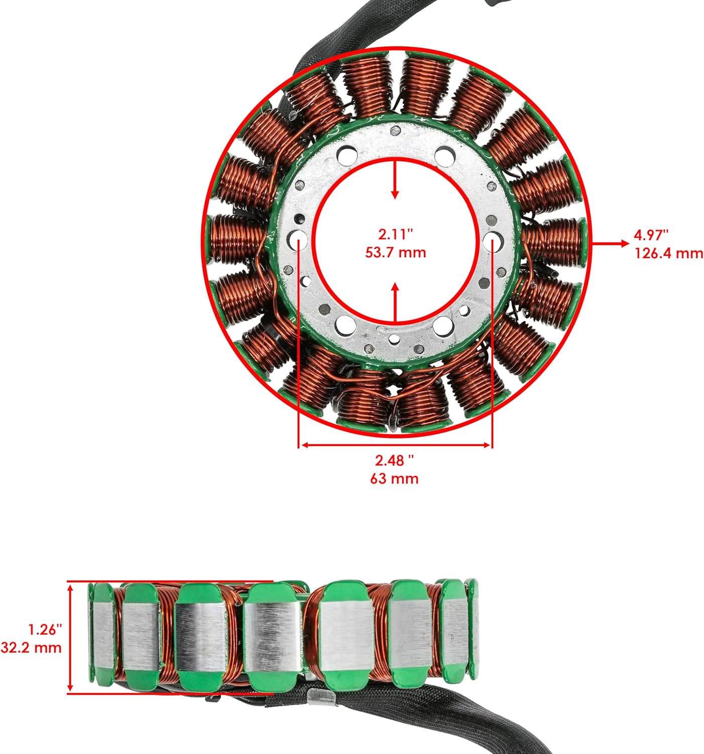 Caltric Stator & Regulator Compatible with Polaris RZR Pro XP 2021-2024 / RZR Pro XP 4 2020-2024 / RZR Turbo R 2023-2024 / RZR Turbo R 4 2023-2024