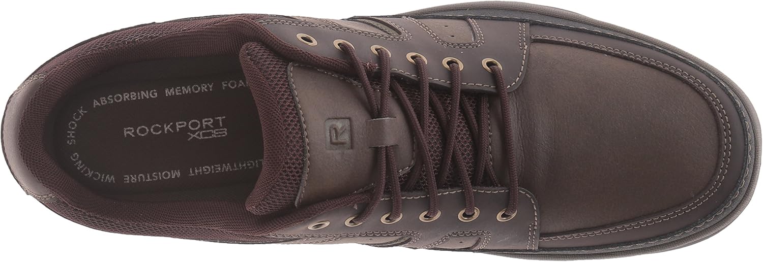 Rockport Men's Get Your Kicks Mudguard Blucher Oxford 6 Wide Dark Brown Leather