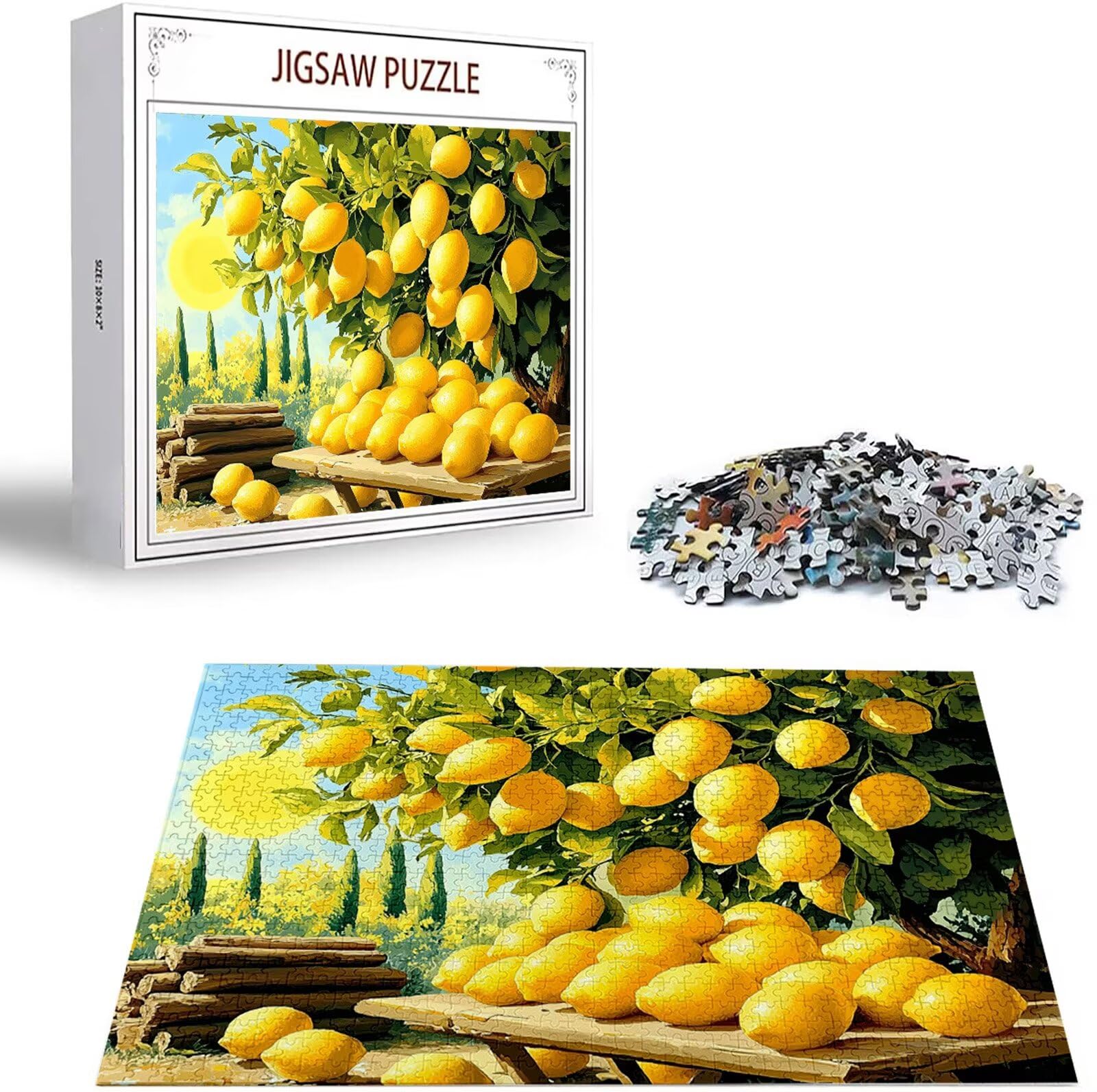 Puzzle 2000 Pezzi, 3 4 5 Anni Puzzle Frutta 6 7 8 Anni Giochi Educativi Sostenibili Con Motivi Per Adulti Da Gioco in Legno Di Alta Qualità Jigsaw Limone per Gioco Familiare, 2026 Regalo Natale H-7250