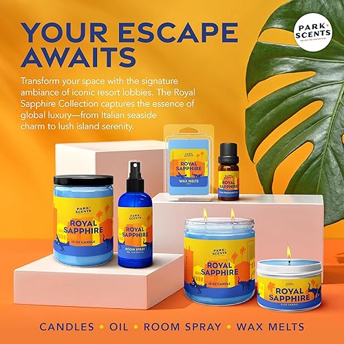 Miniatura 6 de Royal Sapphire Theme Park Resort - Vela de hotel Jasmine Citrus Amber Ylang Ylang Mezcla de cera de soja vegana de lujo, hecha a mano en Estados