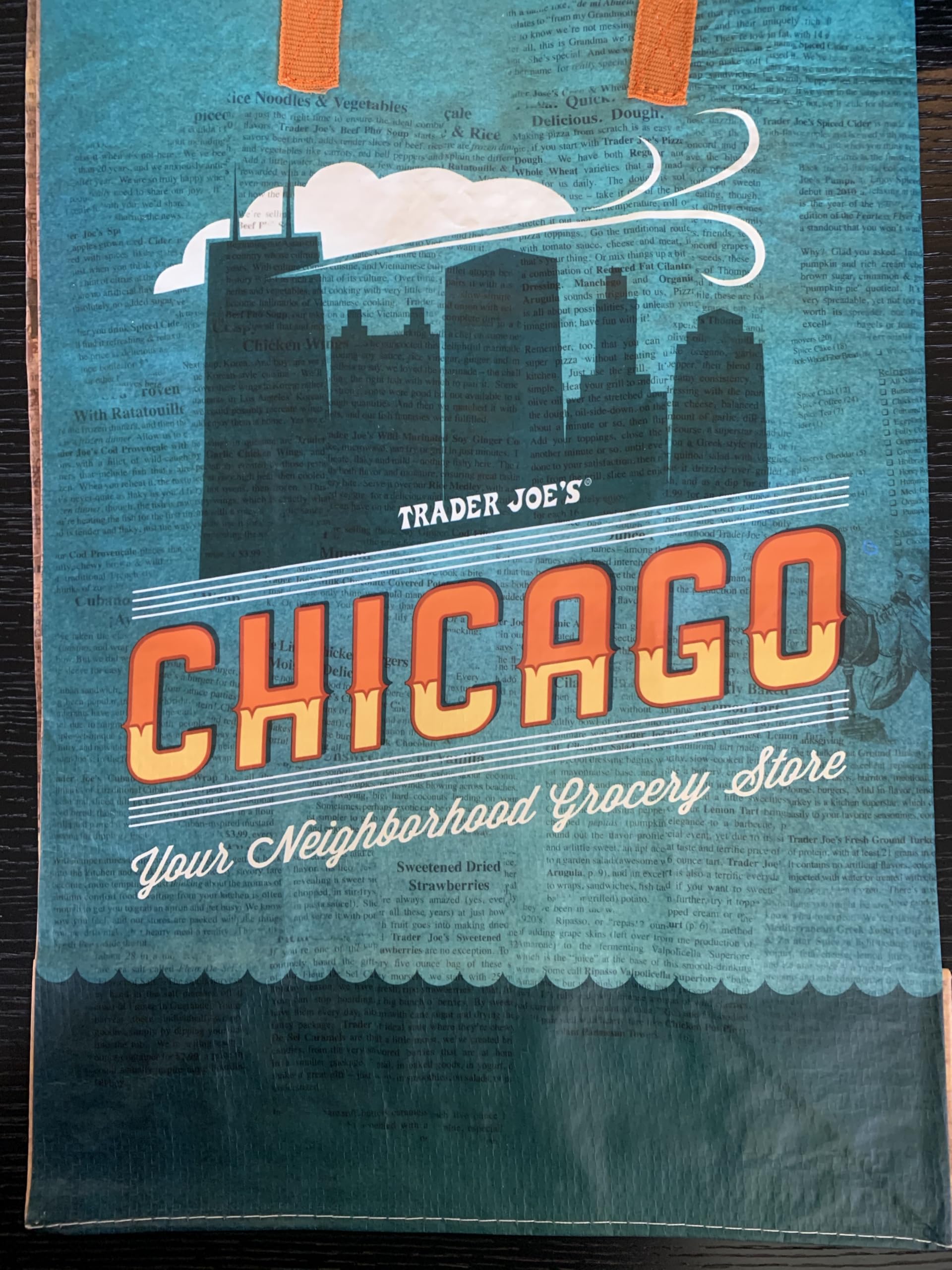 TJS Chicago Trader Joe's bag reusable shopping grocery tote eco