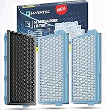HAYATEC Lot de 3 filtres HEPA compatibles avec les aspirateurs Miele s8340 avec Air Clean et filtre moteur pour Compact C1 C2 Complete C2 C3 Remplacement pour aspirateur Miele complete c3 Filtre