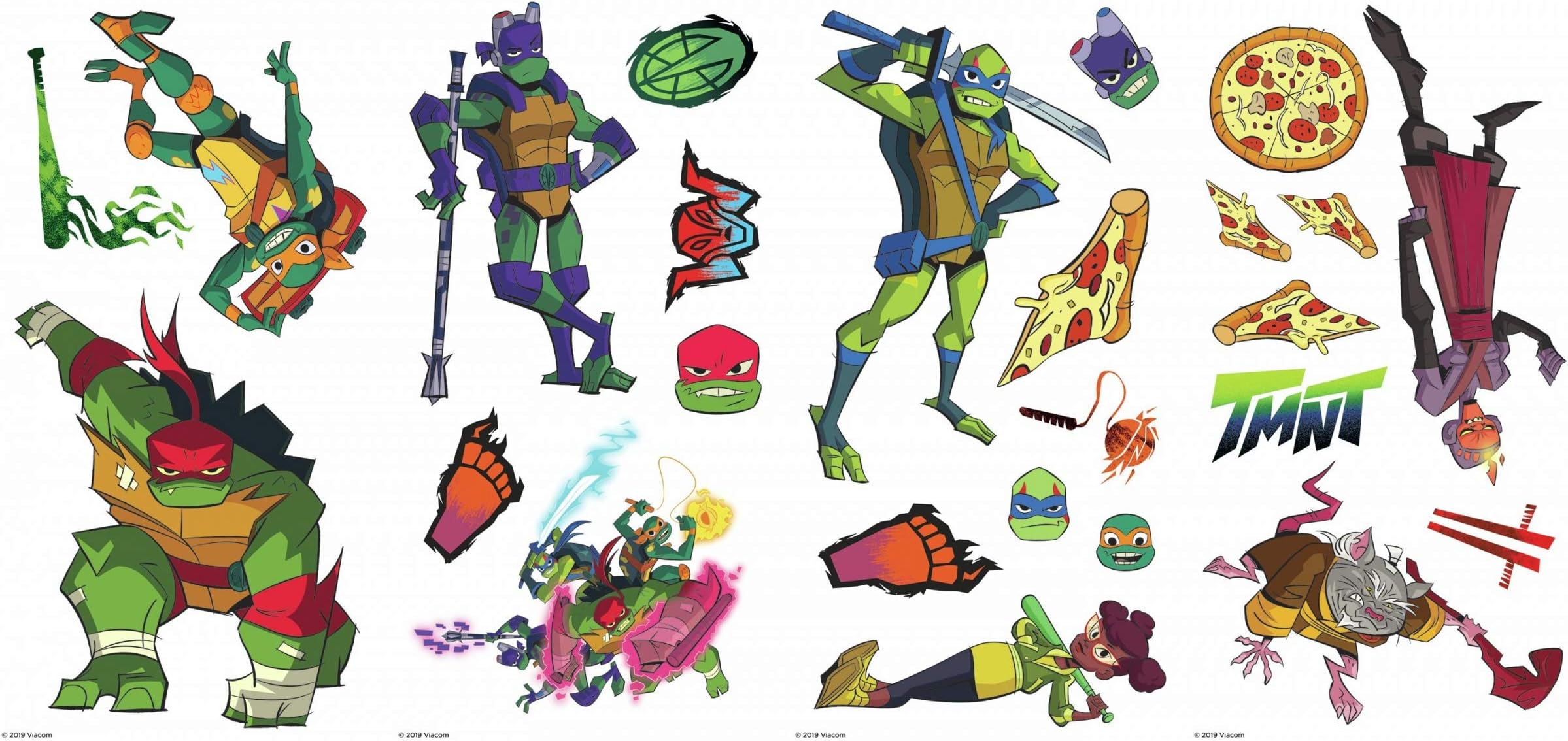 RoomMates RMK4186SCS Rise of The TMNT Peel and Stick Wall Decals