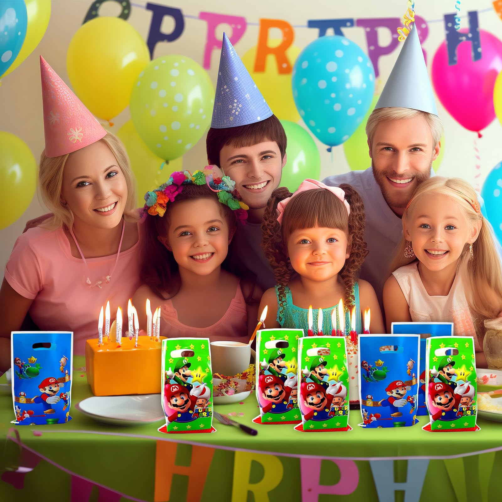 98-teiliges Mari Party Mitgebsel-Set – Mit Schlüsselanhängern, Stickern, Taschen & Armbändern