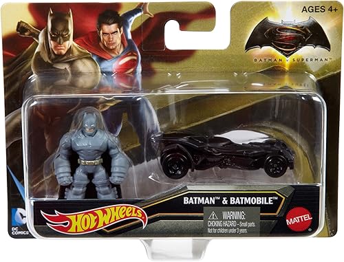Miniatura 3 de Hot Wheels Batman v Superman El amanecer de la Justicia Blindado Batman Mini y Vehículo Batmobile