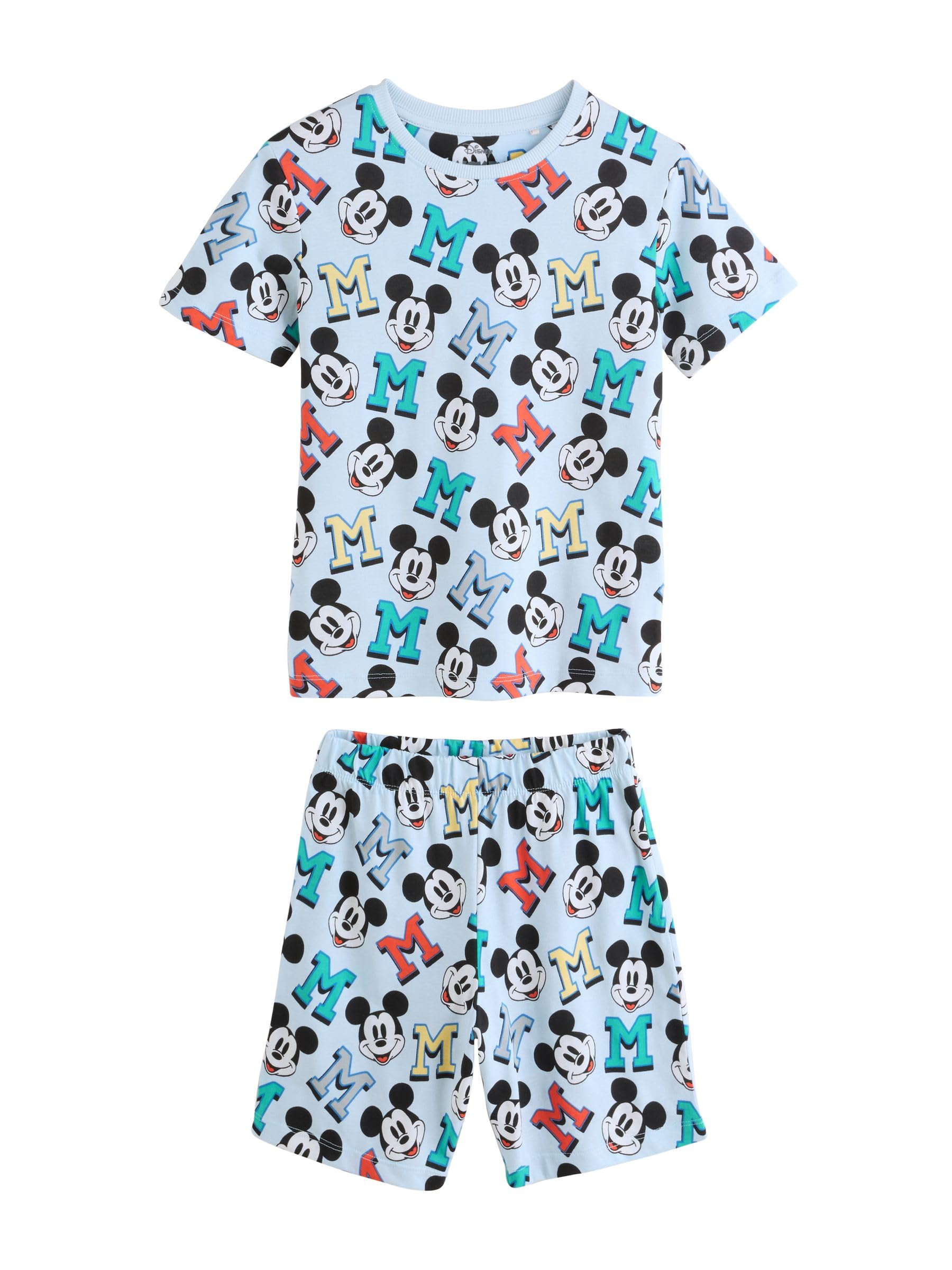 NEXT Jungen 3er-Pack Kurze Schlafanzüge, Mickey Mouse