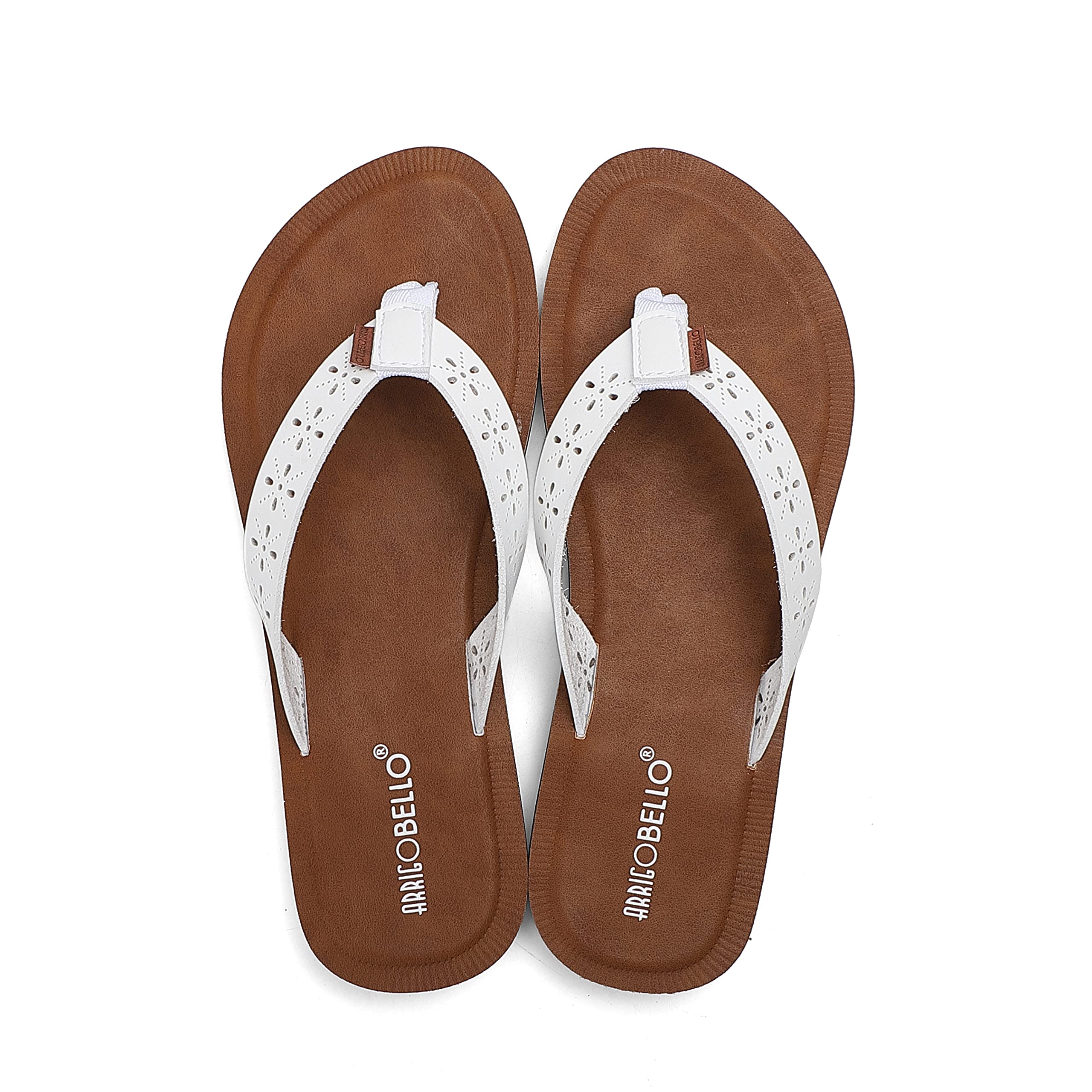 ARRIGO BELLO Infradito Donna Ciabatte Moda Pelle Leggero Estivi Morbido Spiaggia Piscina Sandali Taglia 36-41