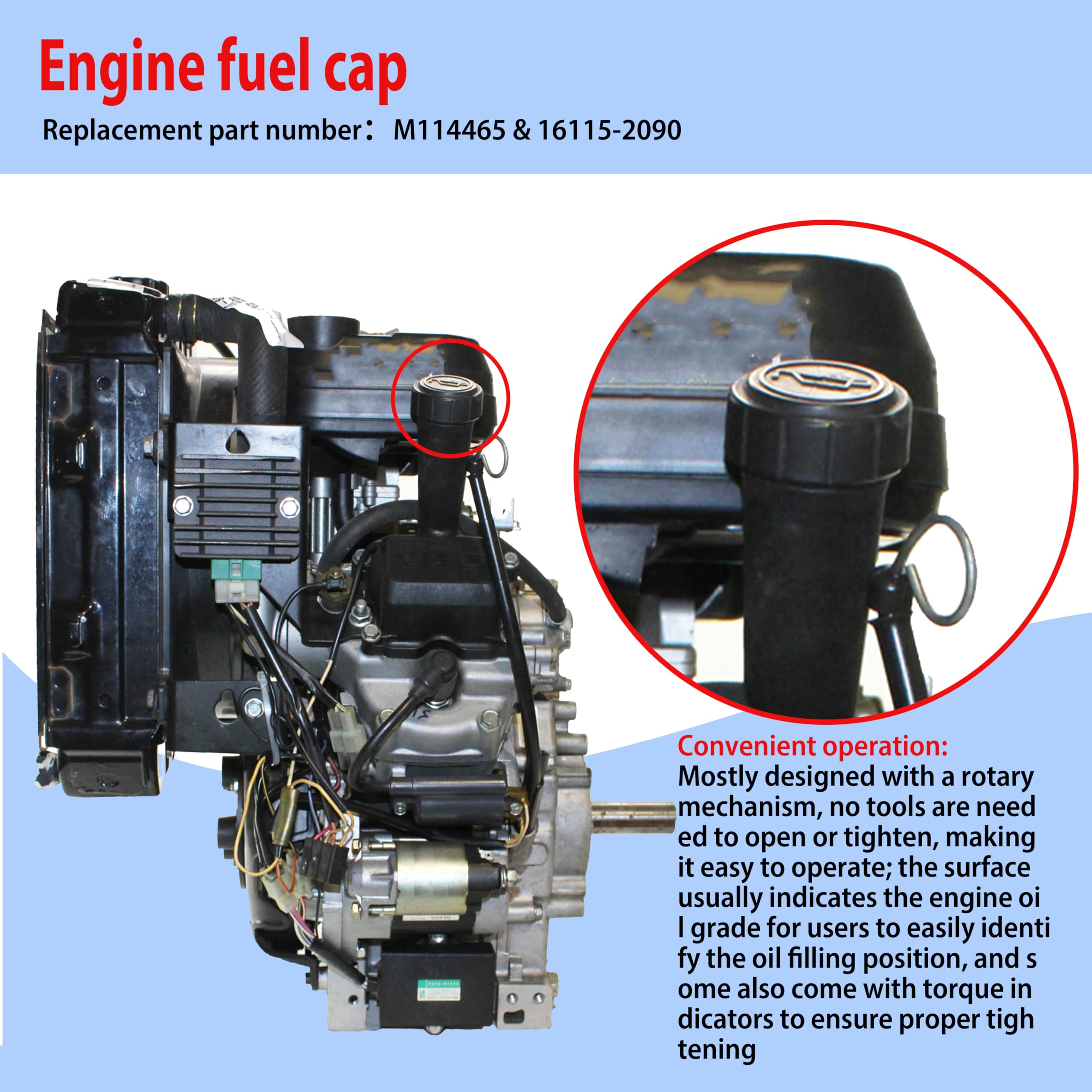 Amazon.com: Dgdhf Replacement Oil Filler Cap M114465 & 16115-2090