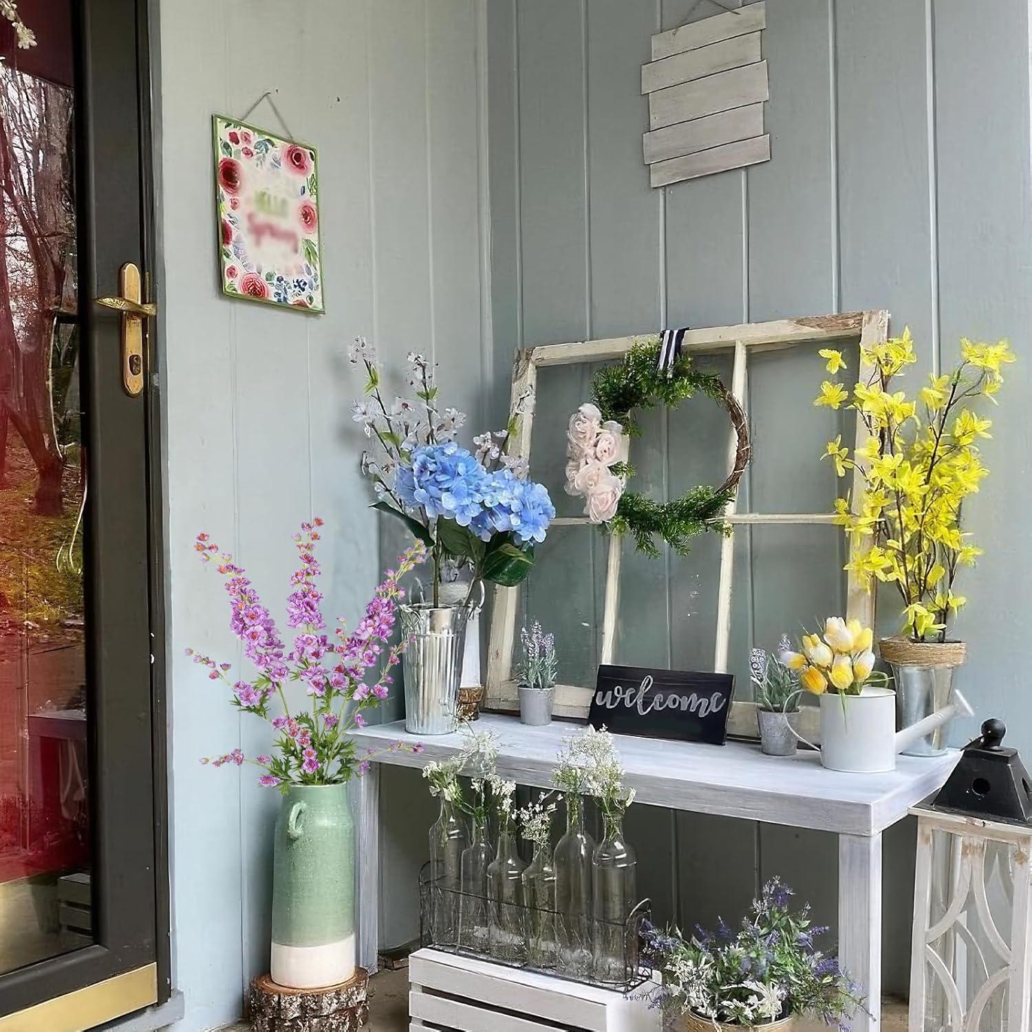 3 Pcs Delphinium Artificial Flowers Bulk 35" Long Stem Silk Larkspur Flowers Purple Artificial Snapdragon Flower Stems Faux Bouquets for Tall Vase Floral Arrangements Home Outdoor Wedding Decor - Image 4