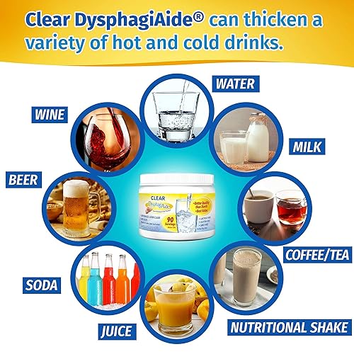 Miniatura 4 de Clear DysphagiAide - Espesante en polvo, espesante instantáneo para líquidos y alimentos (4.4 onzas, 90 porciones), espesante líquido para disfagia,