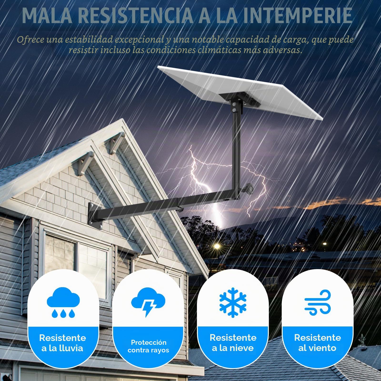 IMAYCC Starlink Gen 3 Mount BrazoLargo, Escalable Soporte Starlink Gen 3 Ajustable de 360°, Soporte para Poste V3 con Adaptador de Tubo Starlinks V3 para Pared/Techo Starlink Internet Kit
