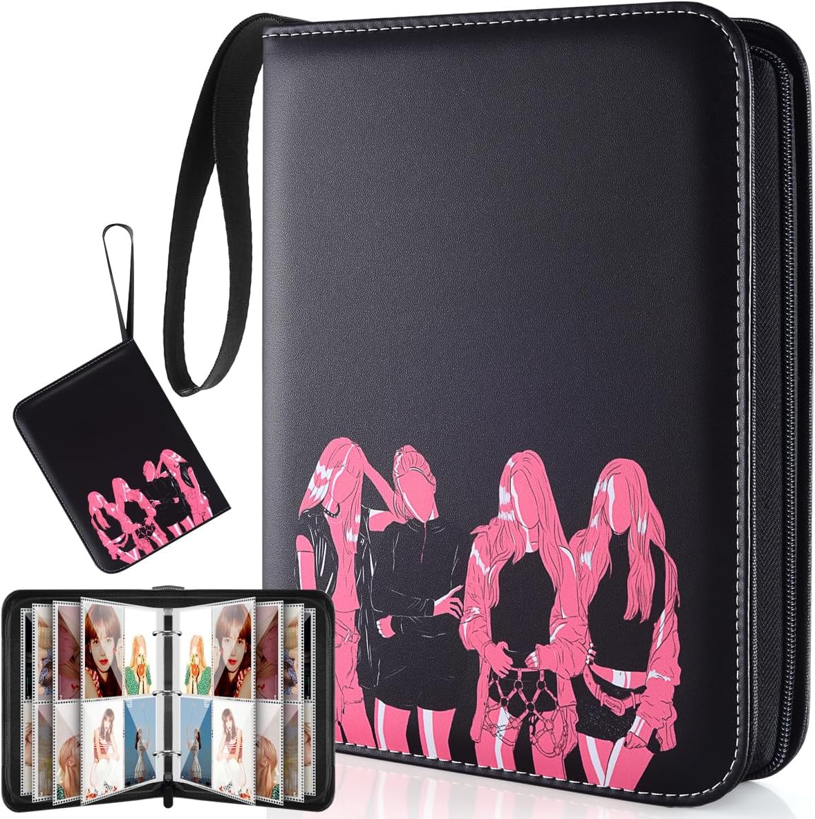 Kpop Album 440 pockets Photo card Zipper Binder with 55