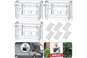 Business Card Holder for Car, 6 Pack Clear Wall Mount Display Case...