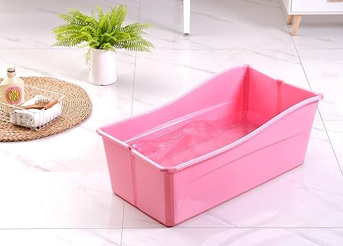 Ganen Bañera de bebé portátil (rosa)