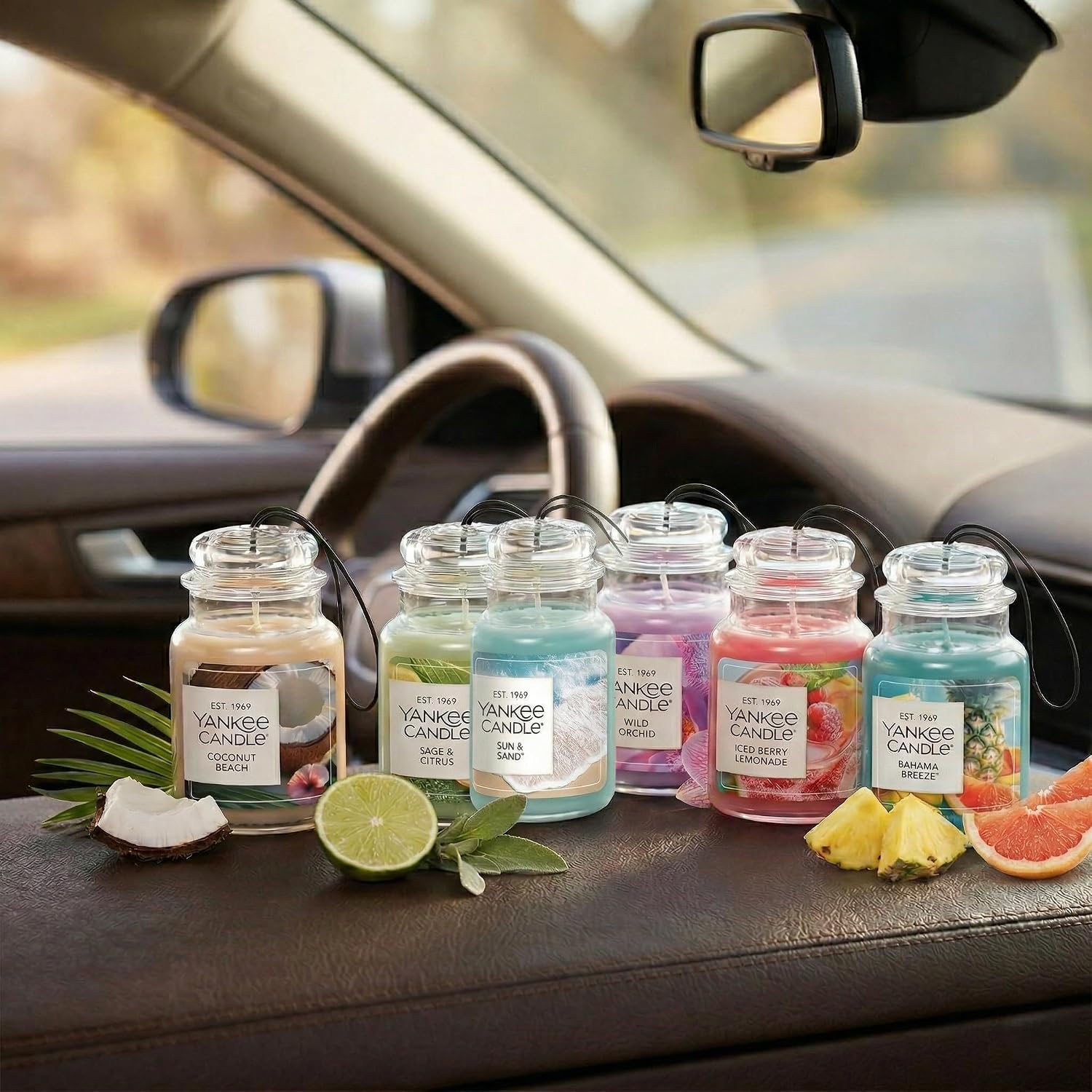 Yankee Candle Car Jar, Sun & Sand (Pack of 6)