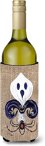 Vista 125 de Caroline's Treasures 8137LITERK Mardi Gras Fleur de lis Nation Botella de vino Hugger Botella Enfriador de Frigorífico Funda Abrazador Lavable a