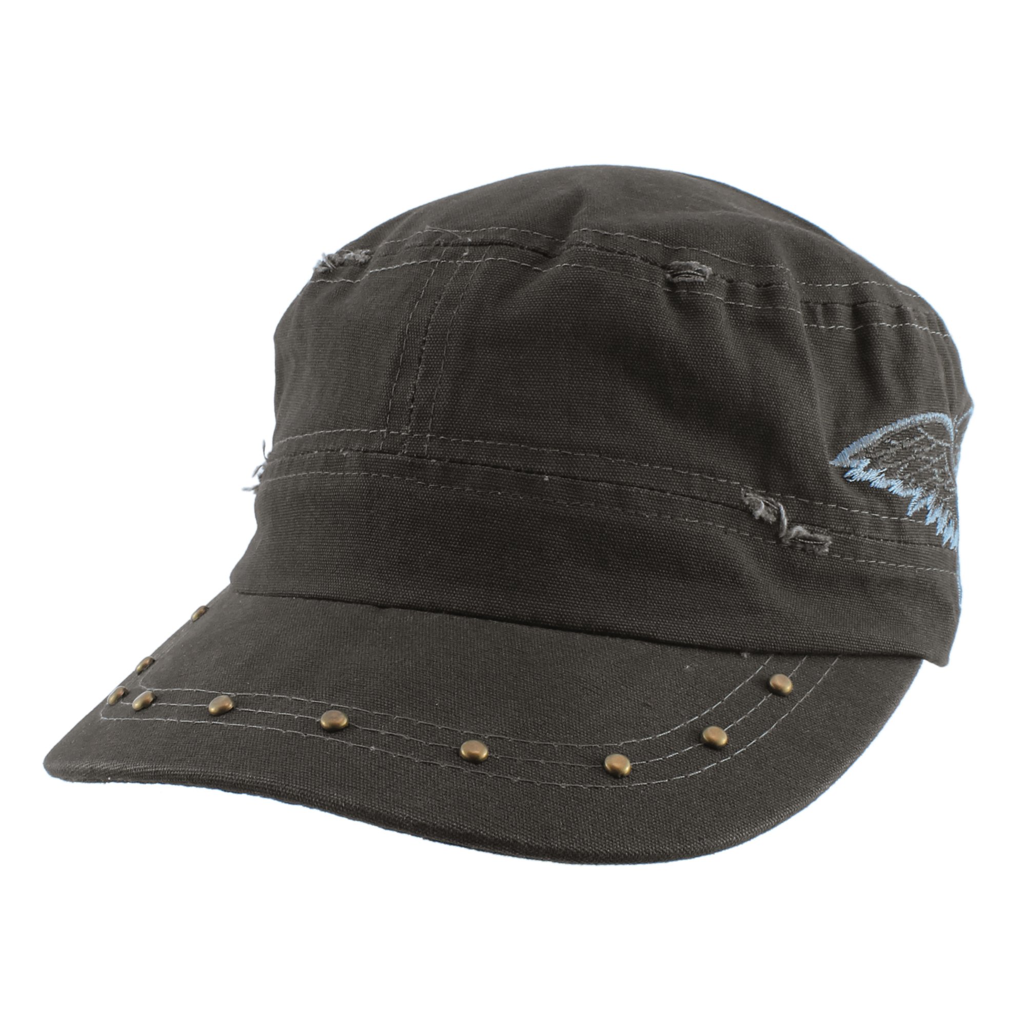 MorehatsA. Kurtz Vintage Studded Cotton Army Casual Baseball Cap Adjustable Hat