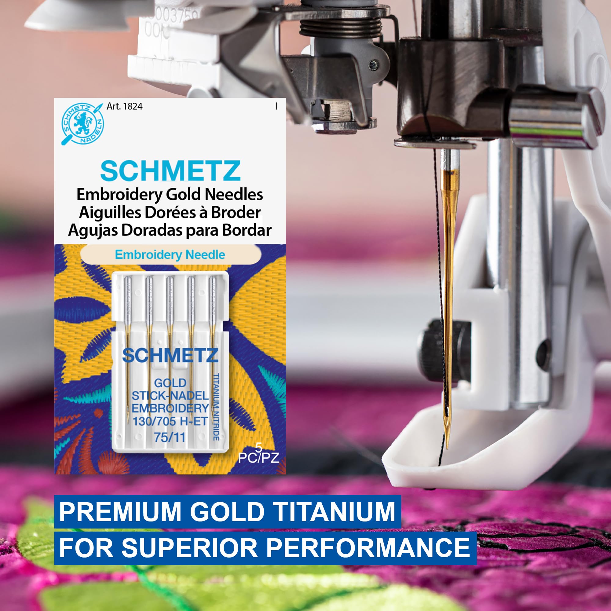 Amazon.com: SCHMETZ Gold Embroidery Sewing Machine Needles