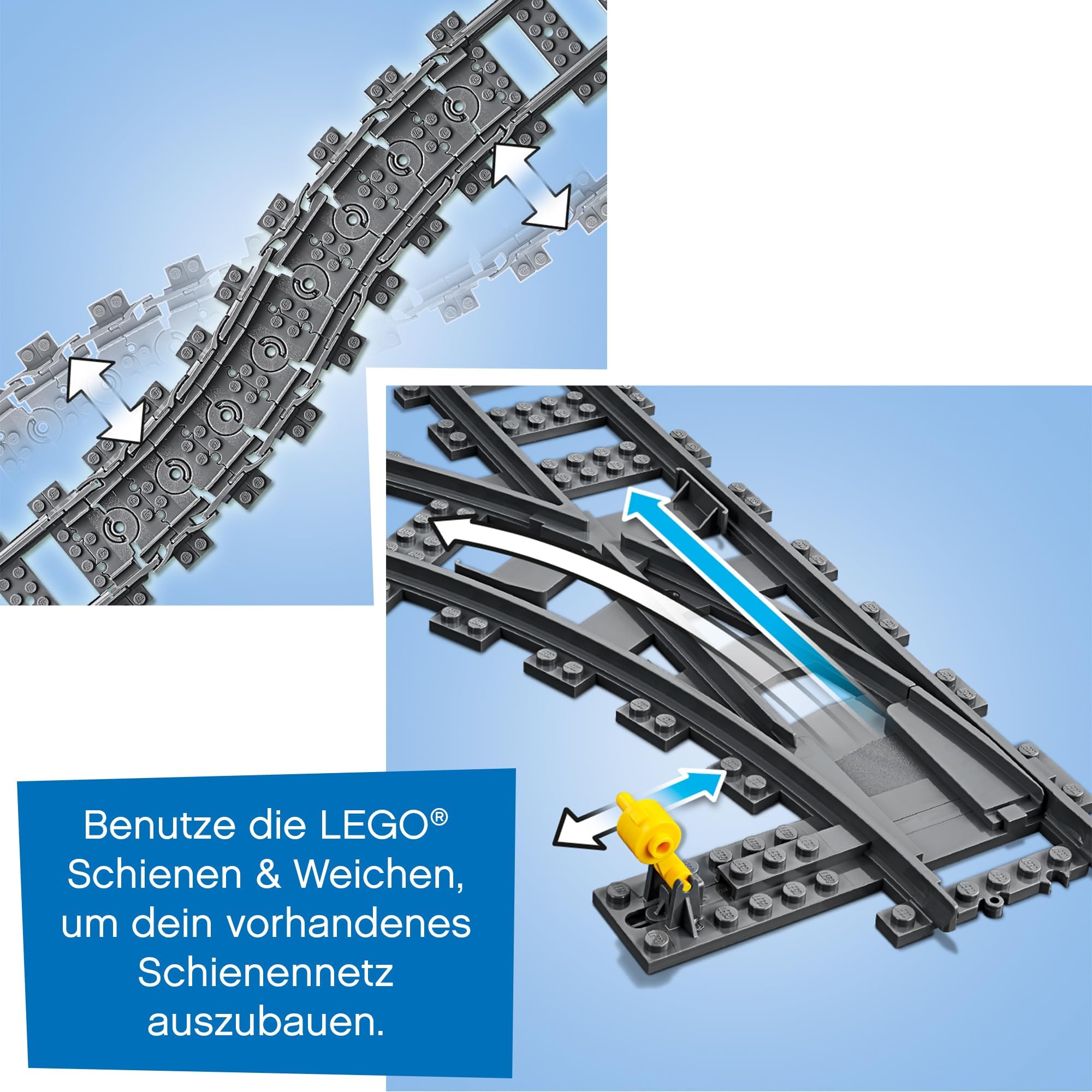 Lego City Binari & Morbidi (60205 + 60238), set di estensione ferroviaria station wagon