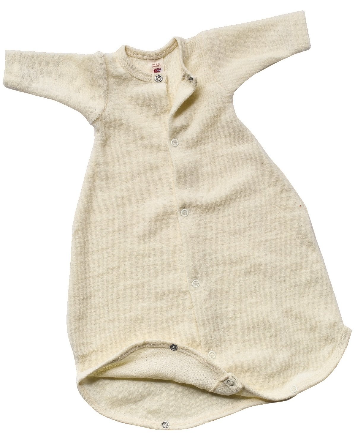 Engel - Sacco a pelo in lana merino organica, con maniche, 0-5 m, 62 cm