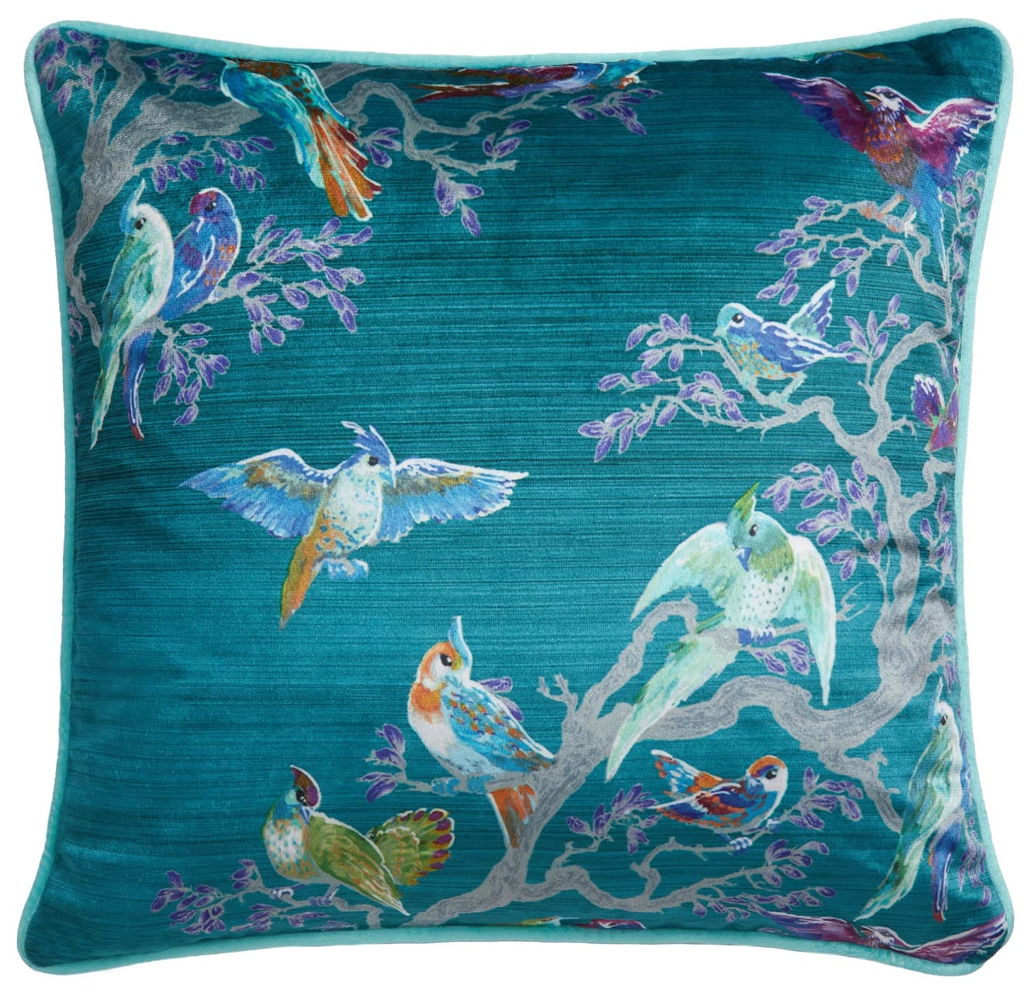 Laurence Llewelyn-Bowen - Birdity Absurdity - Filled Cushion - 43 x 43cm in Blue