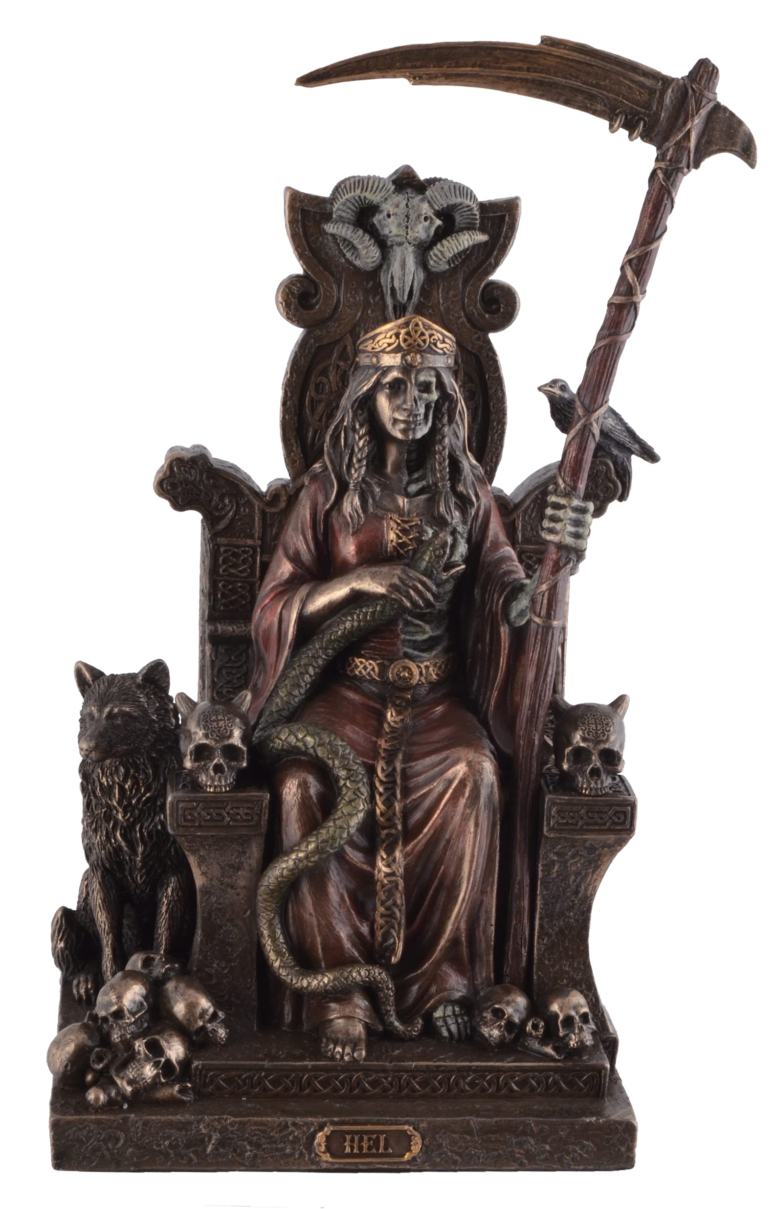 Vogler Joh. Vogler Gmbh Bronze Hel Germanic Goddess Of Death On Throne D