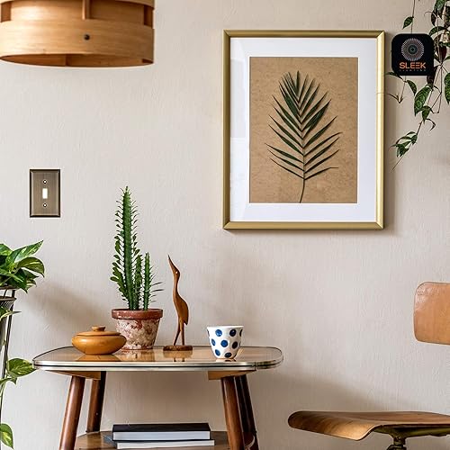 Miniatura 5 de SleekLighting  Placas de pared decorativas clásicas de latón antiguo  Enchufe eléctrico y cubiertas de interruptor  Estilo decoración de 1 banda